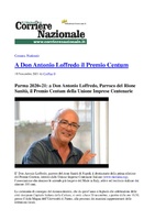 Corriere Nazionale - A Don Antonio Loffredo il Premio Centum