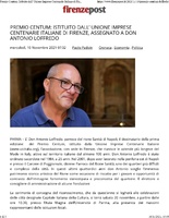 Firenze Post - Premio Centum assegnato a Don Antonio Loffredo