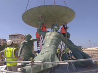 Fontana del Tritone restaurata dalla Marinelli 1905