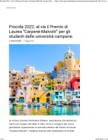 Procida 2022 al via il Premio di Laurea 'Carpenè-Malvolti' per gli studenti delle università campane. - Gazzetta di Napoli