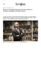 Torino Oggi - Ancora un riconoscimento per Christian Greco, al direttore dell'Egizio il Premio Centum