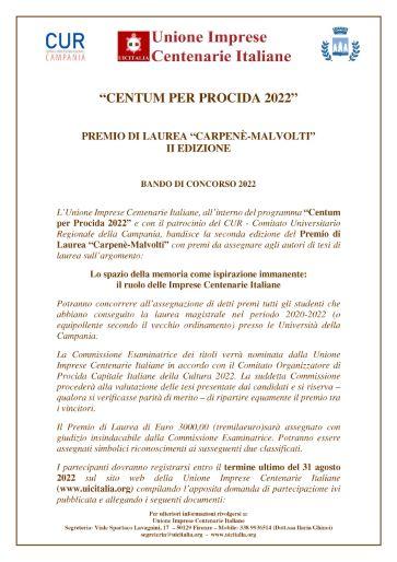 Premio di Laurea Carpenè Malvolti Bando Pagina 1